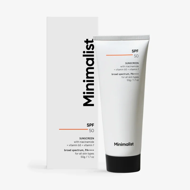 Buy Minimalist SPF 50 Sunscreen in Nepal from Beautix Nepal. Broad spectrum UV protection, lightweight formula. 100% original with COD available.