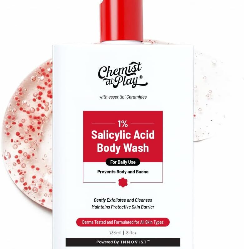 Shop Chemist at Play 1% Salicylic Acid Body Wash in Nepal at Beautix Nepal. Controls body acne & unclogs pores. 100% authentic.