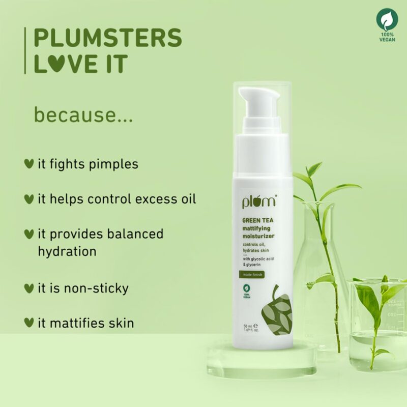 Buy Plum Green Tea Mattifying Moisturizer in Nepal at Beautix Nepal. Lightweight oil-control hydration for oily skin. Fast delivery nationwide.
