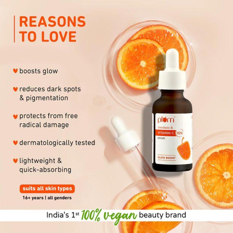 Buy Plum Mandarin & Vitamin C Serum in Nepal for brighter glow. 100% authentic at Beautix Nepal with fast delivery.