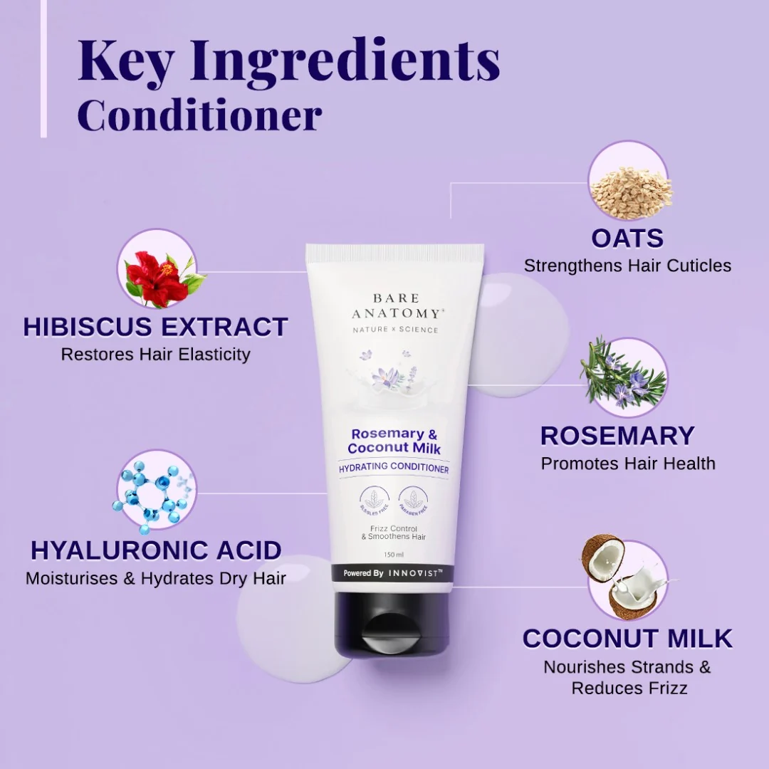 Bare Anatomy Rosemary & Coconut Milk Shampoo & Conditioner (4) Bare Anatomy Rosemary & Coconut Milk Shampoo 200ml & Conditioner 150ml - image 8