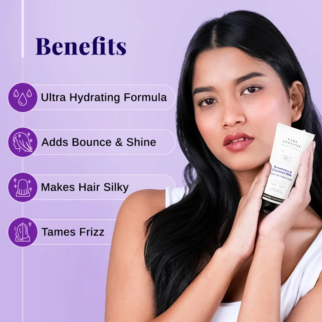 Bare Anatomy Rosemary & Coconut Milk Shampoo & Conditioner (6) Bare Anatomy Rosemary & Coconut Milk Shampoo 200ml & Conditioner 150ml - image 6