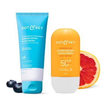 Buy Dot & Key Barrier Repair Moisturizer + Vitamin C+E Sunscreen. COD Available