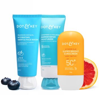 Dot & Key Barrier Repair Moisturizer+ Facewash+ Vitamin C + E Sunscreen