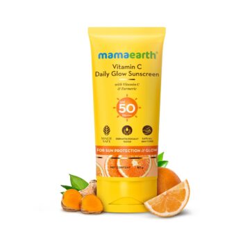 Buy Mamaearth Vitamin C Daily Glow Sunscreen in Nepal from Beautix Nepal. With Vitamin C and Turmeric for daily sun protection and brighter-looking skin.