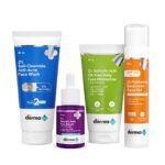 The Derma co Set of 4 Sunscreen Gel, Face Wash, Serum & Moisturizer Combo