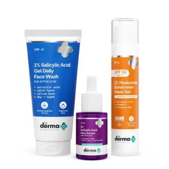 The Derma Co. Salicylic Acid Face Wash, Salicylicy Acid Serum And Sunscreen